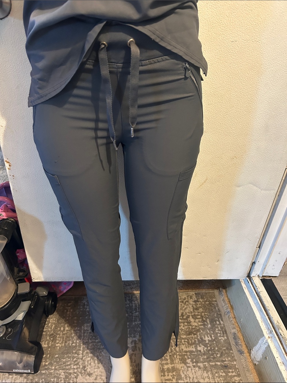 Med Couture Men's Gray Cargo Drawstring Pant bundle